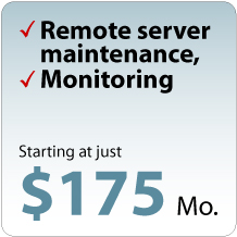 Remote server maintenance and monitoring, starting at just $175 per month
